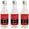 Big Dot of Happiness Santa Claus' Belt - Mini Wine and Champagne Bottle Label Stickers - Christmas Party Favor Gift for Women and Men - Set of 16